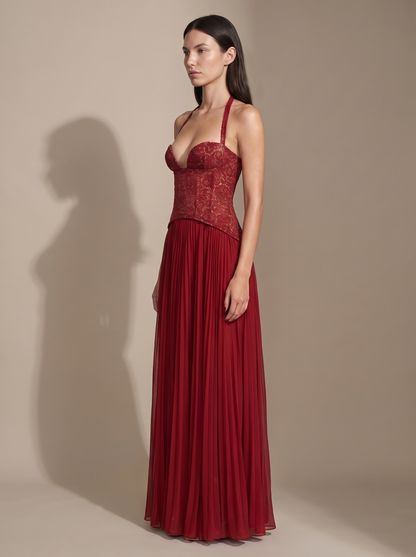 ROSEMARY | CUTE MAXI DRESS - Red, side