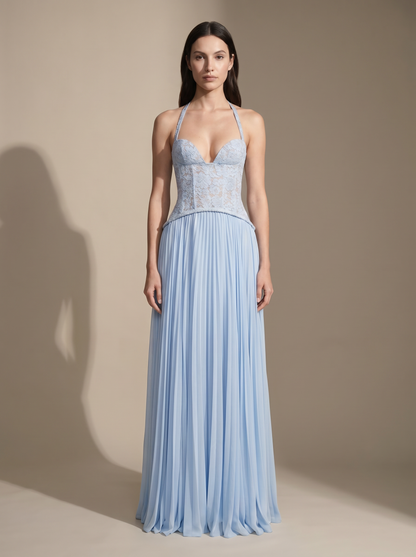 ROSEMARY | CUTE MAXI DRESS - Blue, front