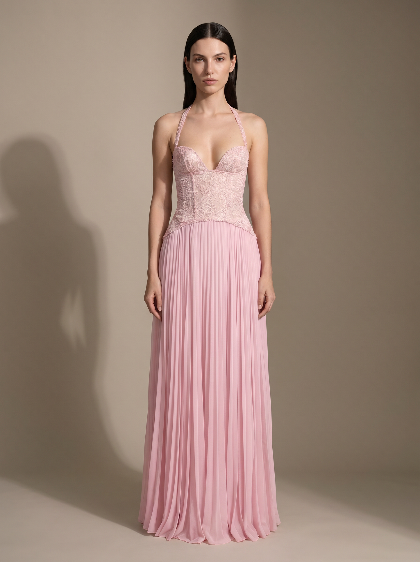 ROSEMARY | CUTE MAXI DRESS - Pink, front