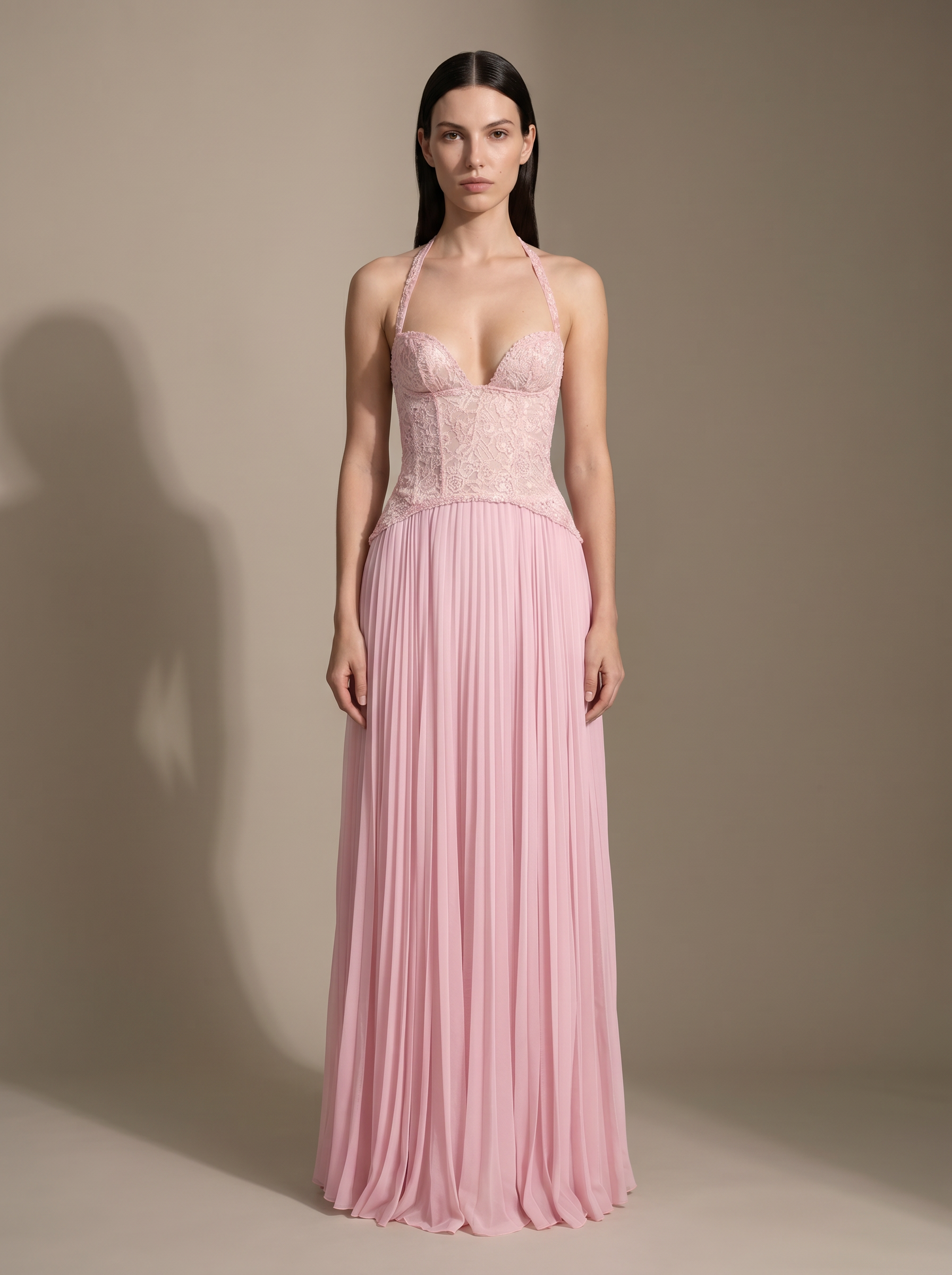 ROSEMARY | CUTE MAXI DRESS - Pink, front