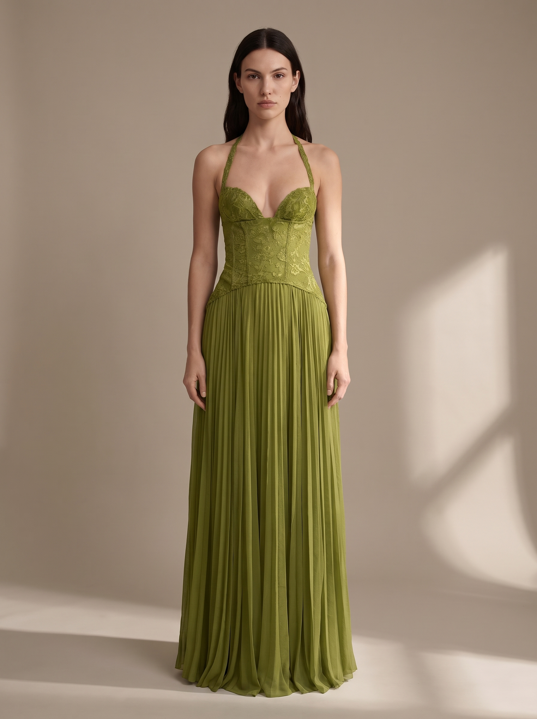 ROSEMARY | CUTE MAXI DRESS - Green, front