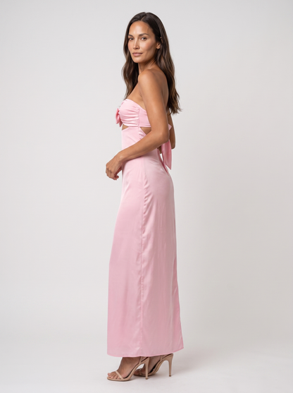 CLAUDIA | CUTOUT MAXI DRESS - Pink