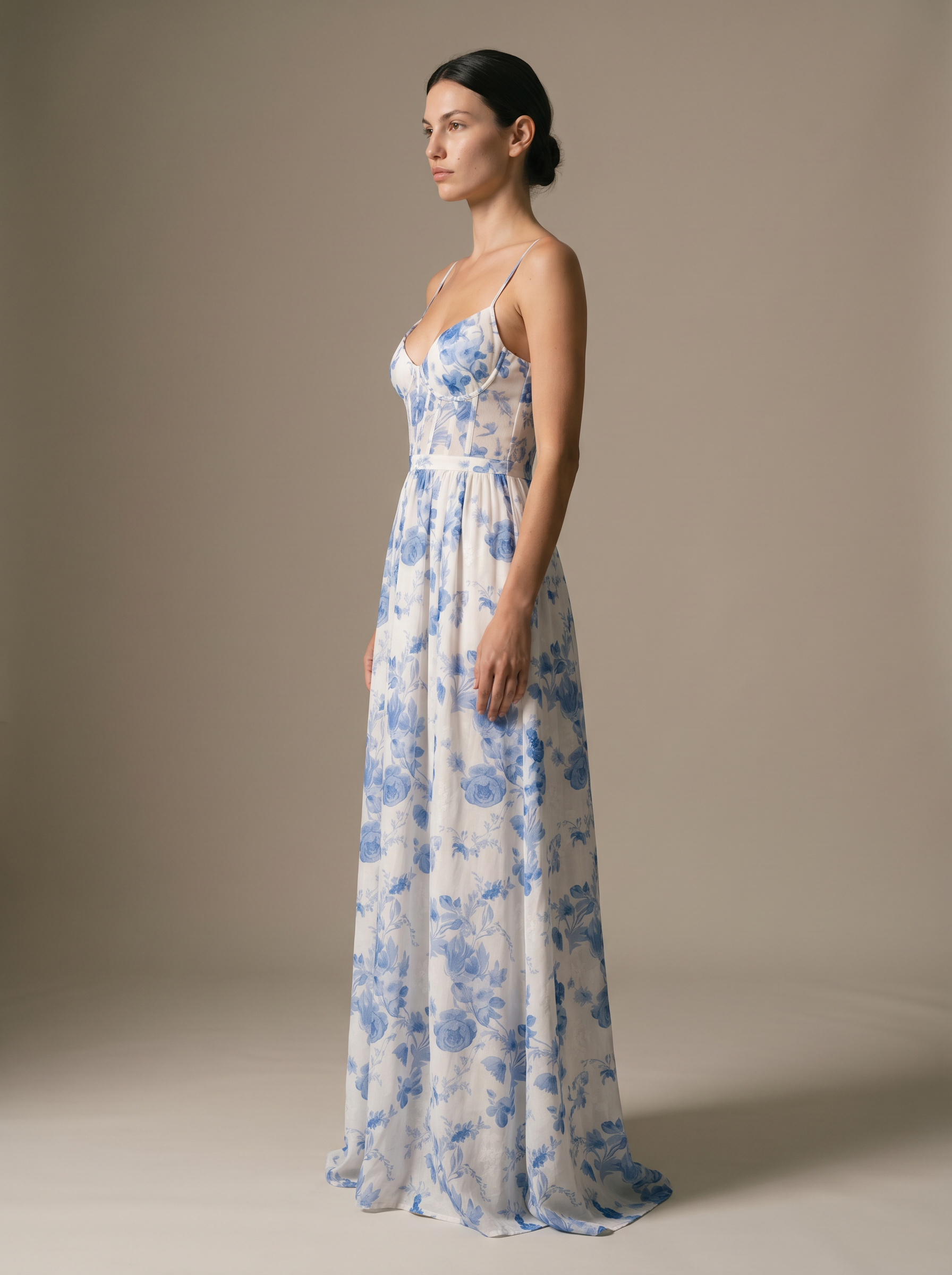 ROBIN | WINTER MAXI DRESS - Blue, side
