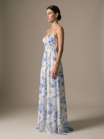 ROBIN | WINTER MAXI DRESS - Blue, side