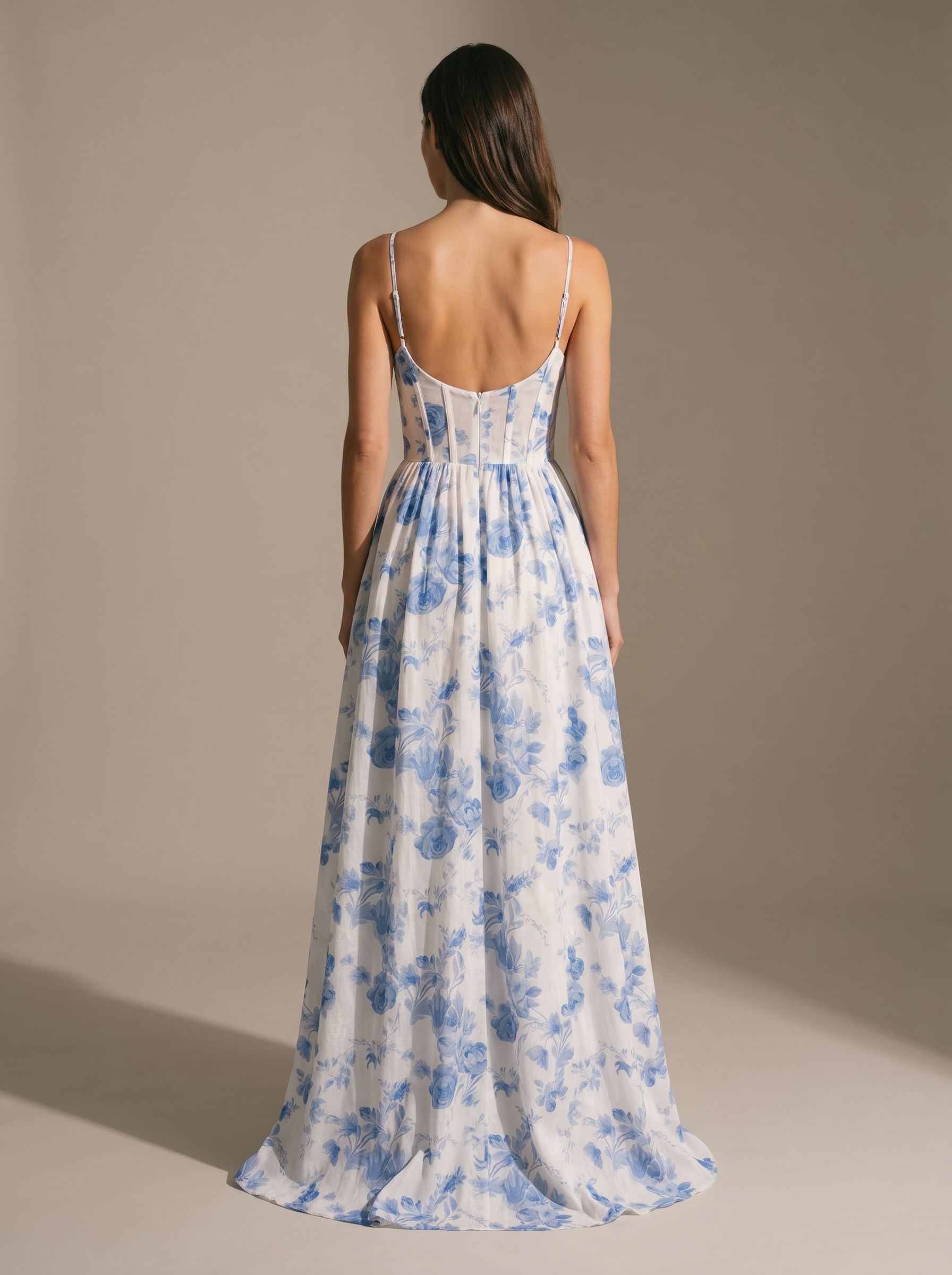 ROBIN | WINTER MAXI DRESS - Blue, back