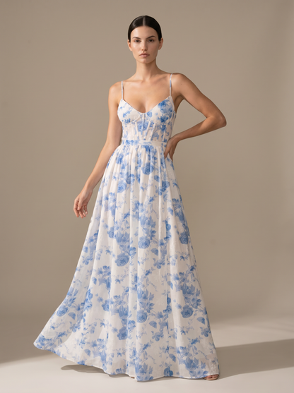 ROBIN | WINTER MAXI DRESS - Blue