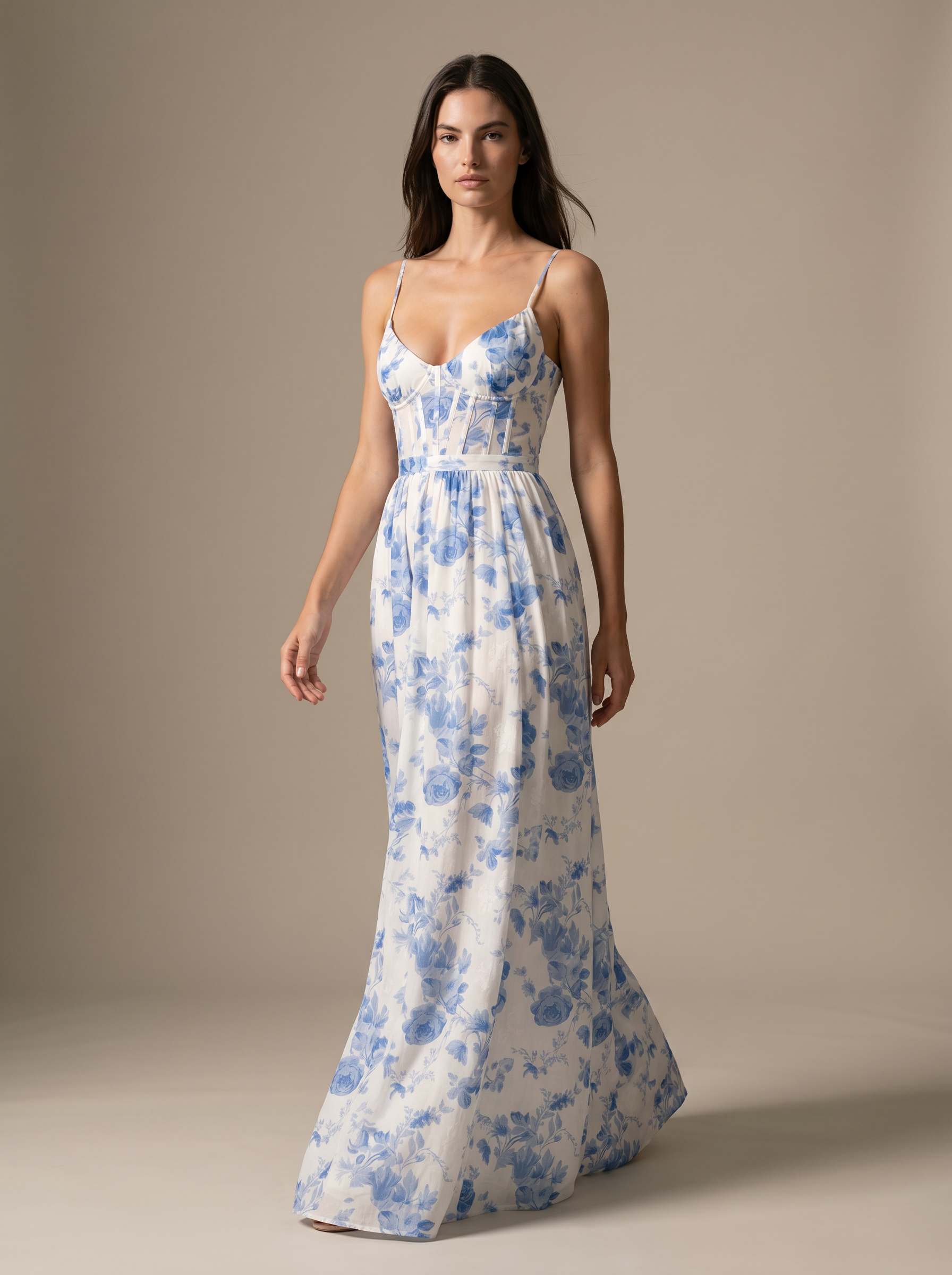 ROBIN | WINTER MAXI DRESS - Blue