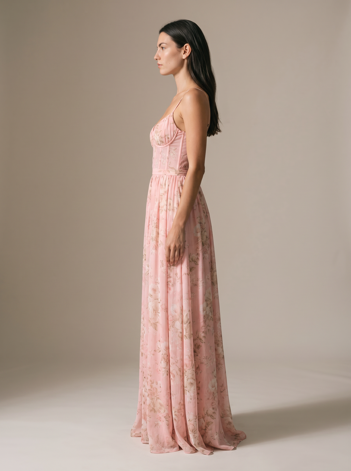ROBIN | WINTER MAXI DRESS - Blush, side