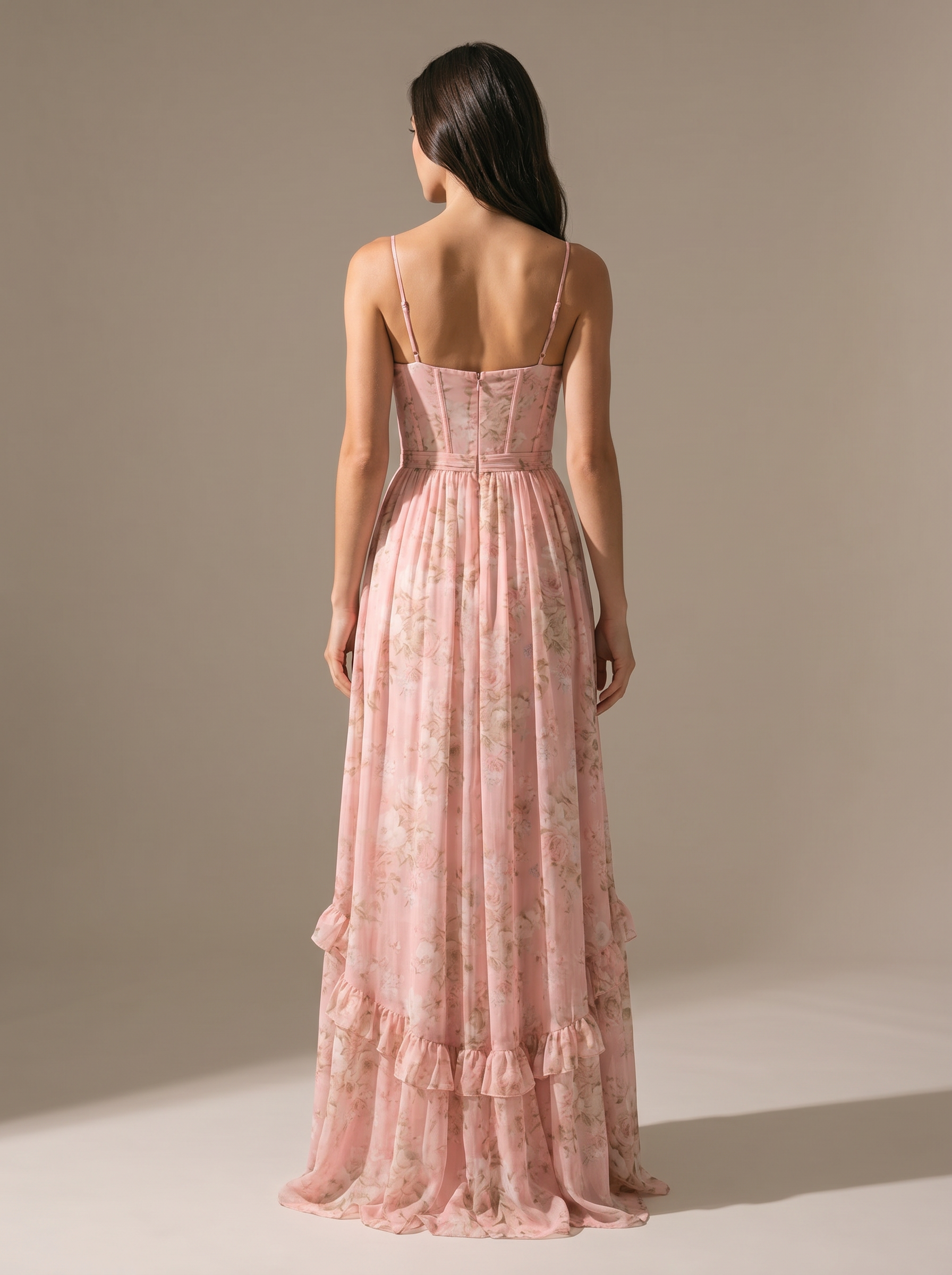 ROBIN | WINTER MAXI DRESS - Blush, back