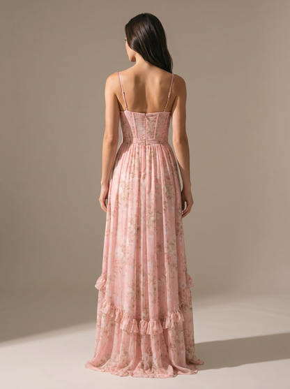 ROBIN | WINTER MAXI DRESS - Blush, back