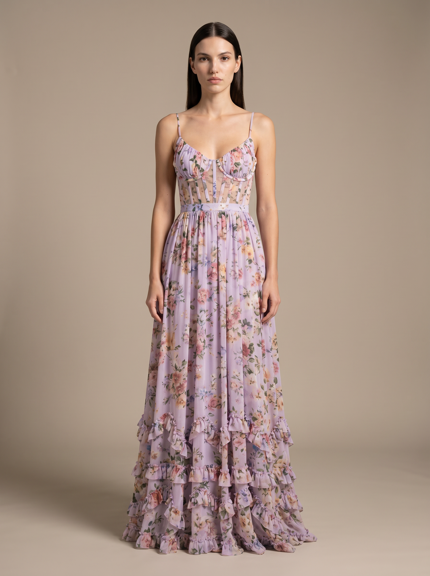 ROBIN | WINTER MAXI DRESS - Lavender Mist, front