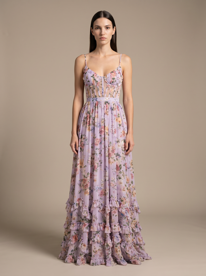 ROBIN | WINTER MAXI DRESS - Lavender Mist, front