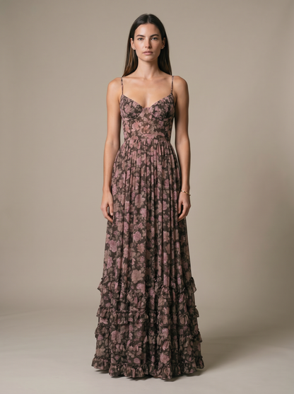 ROBIN | WINTER MAXI DRESS - Midnight Bloom