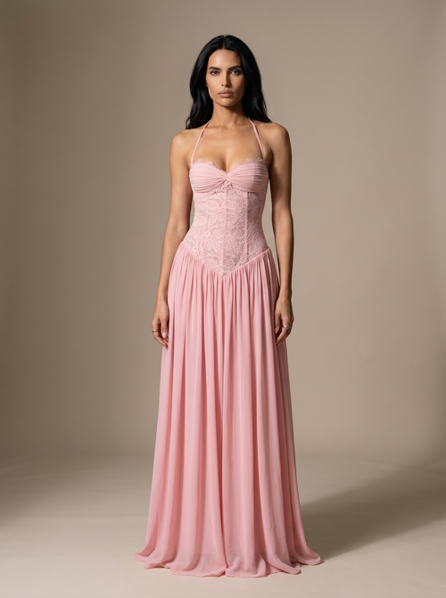 KEZIAH | HOMECOMING MAXI DRESS - Pink, front