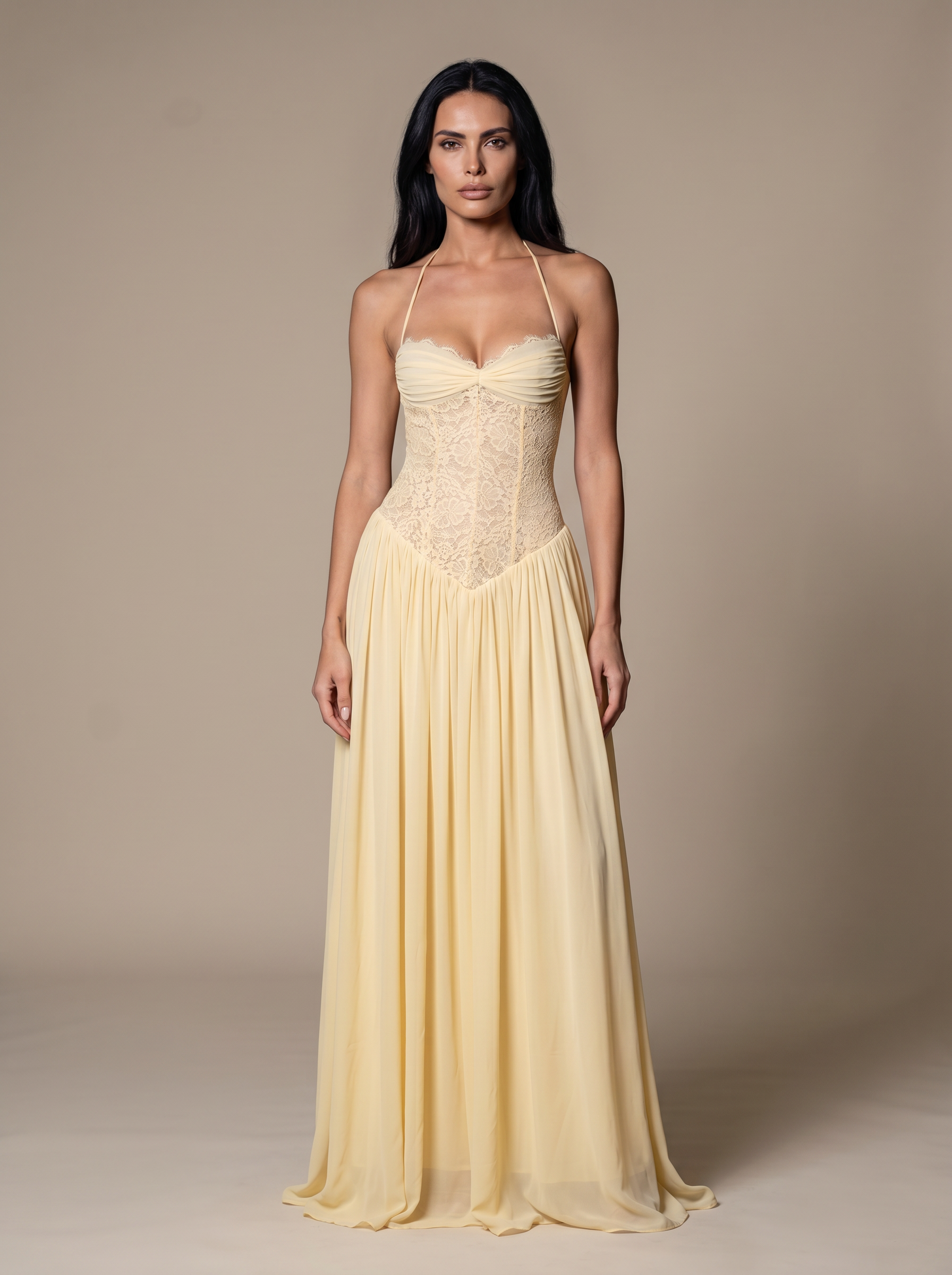 KEZIAH | HOMECOMING MAXI DRESS - Butter, front