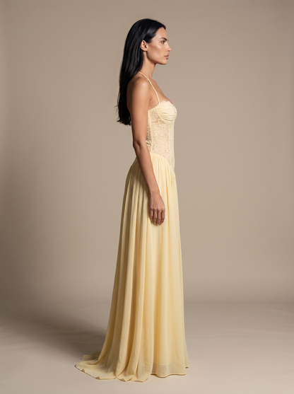 KEZIAH | HOMECOMING MAXI DRESS - Butter, side
