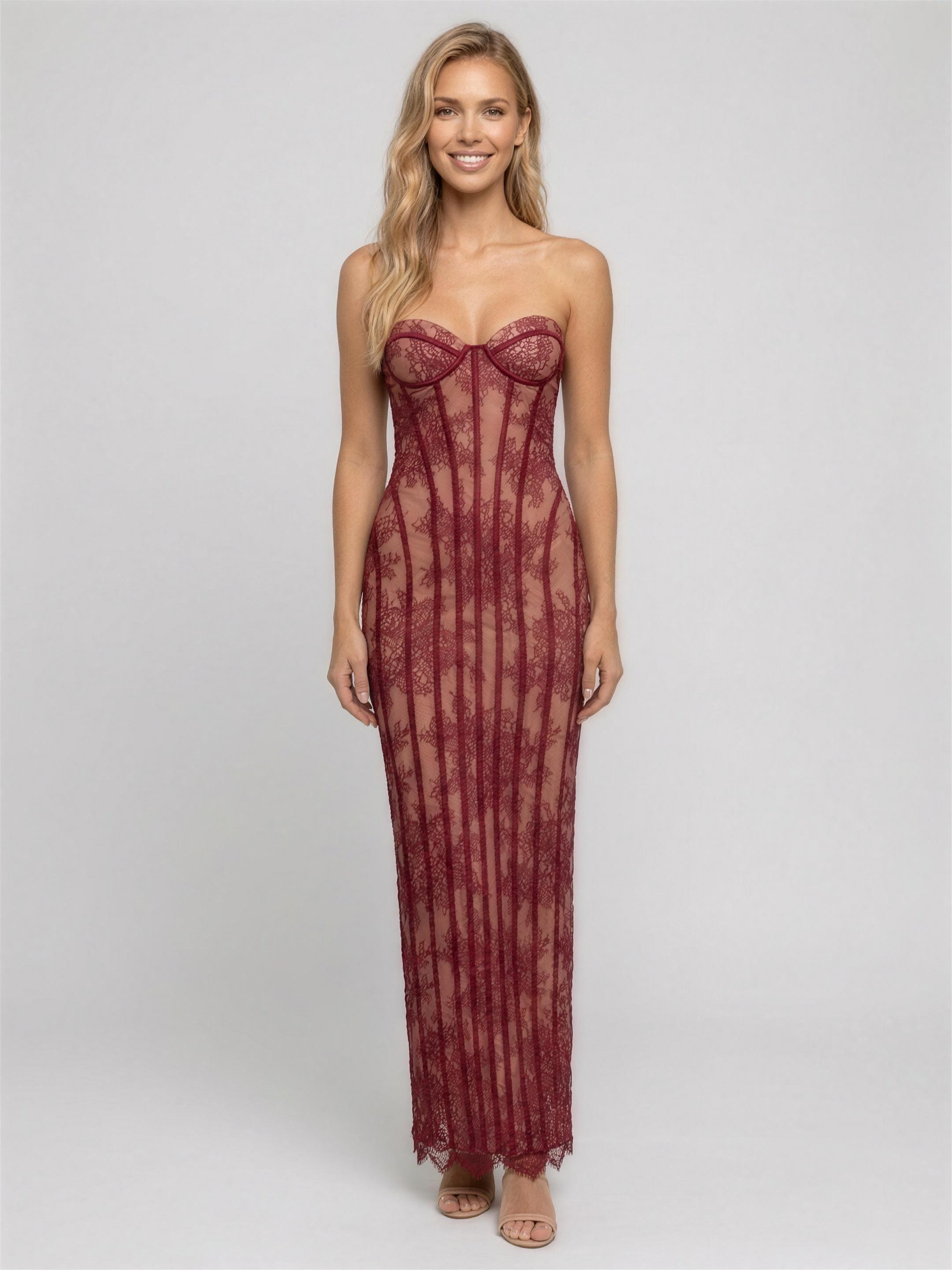 LOGAN | BRIDESMAID MAXI DRESS - Burgundy