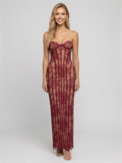 LOGAN | BRIDESMAID MAXI DRESS - Burgundy