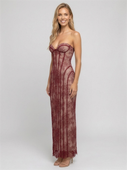 LOGAN | BRIDESMAID MAXI DRESS - Burgundy