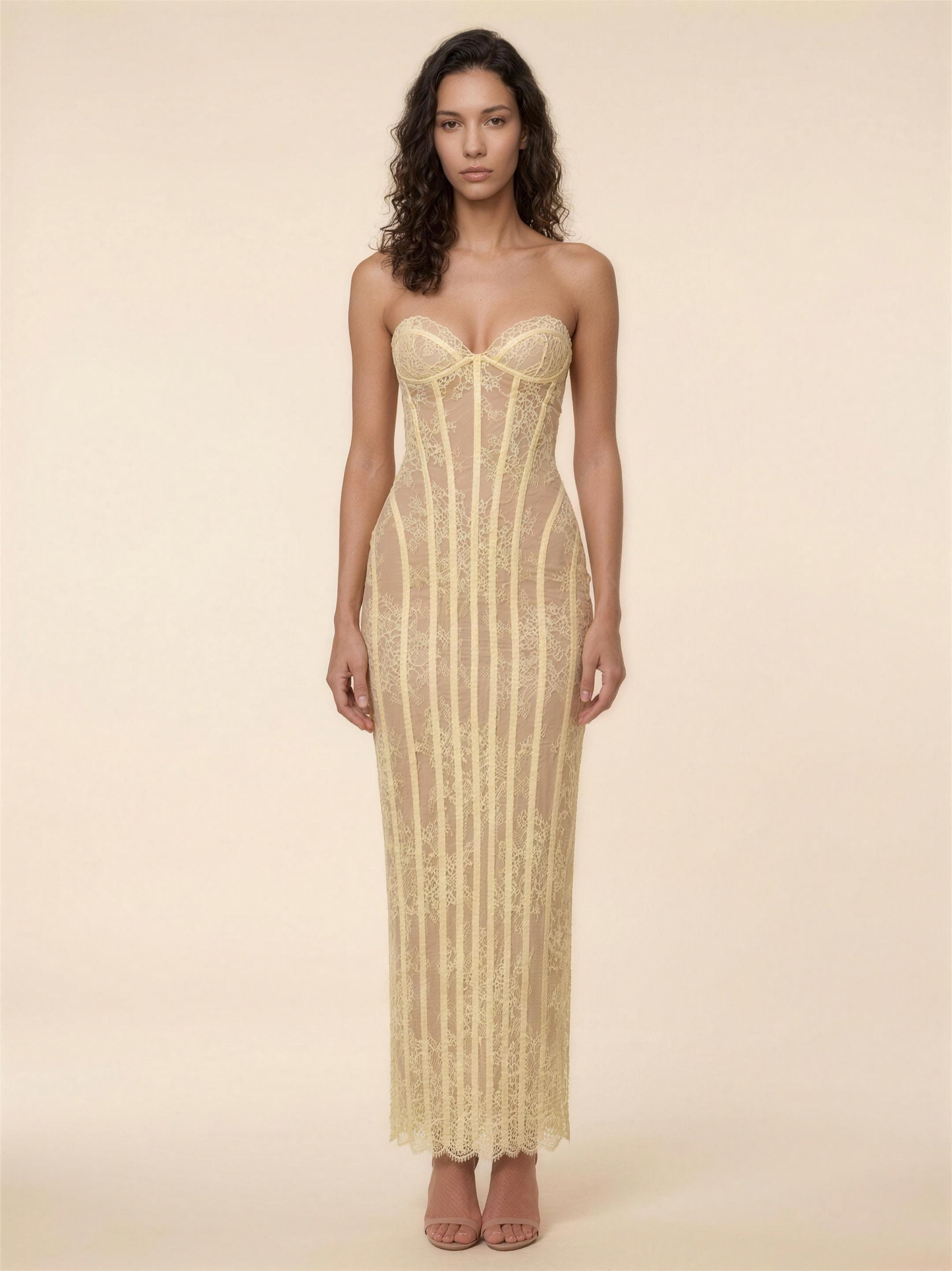 CHARLEE | JEAN MAXI DRESS - Lemon