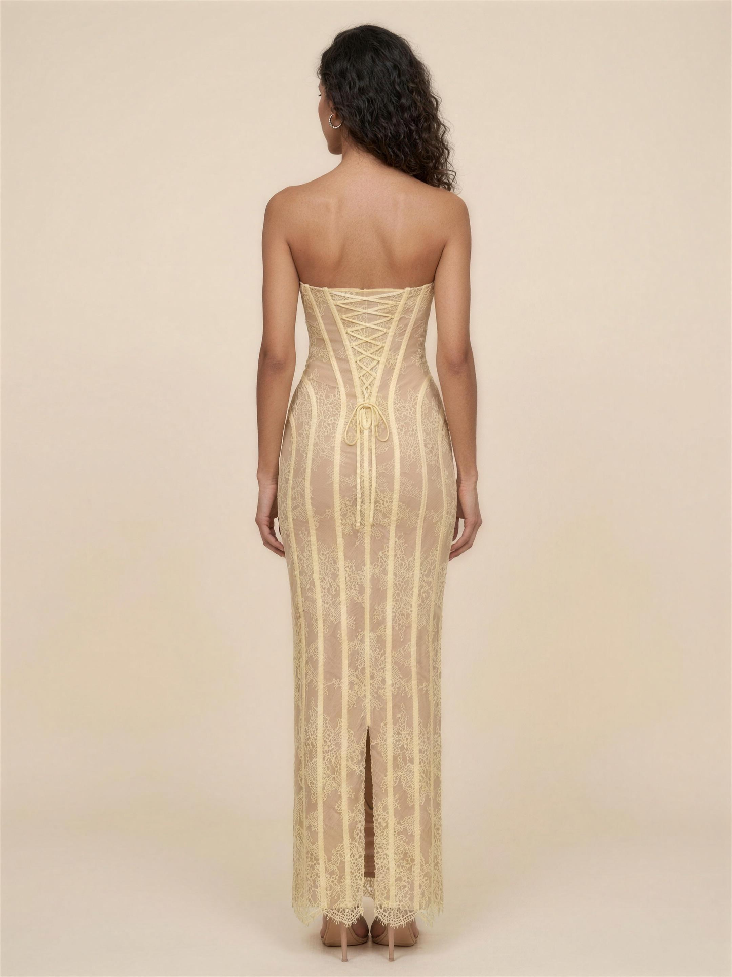 CHARLEE | JEAN MAXI DRESS - Lemon