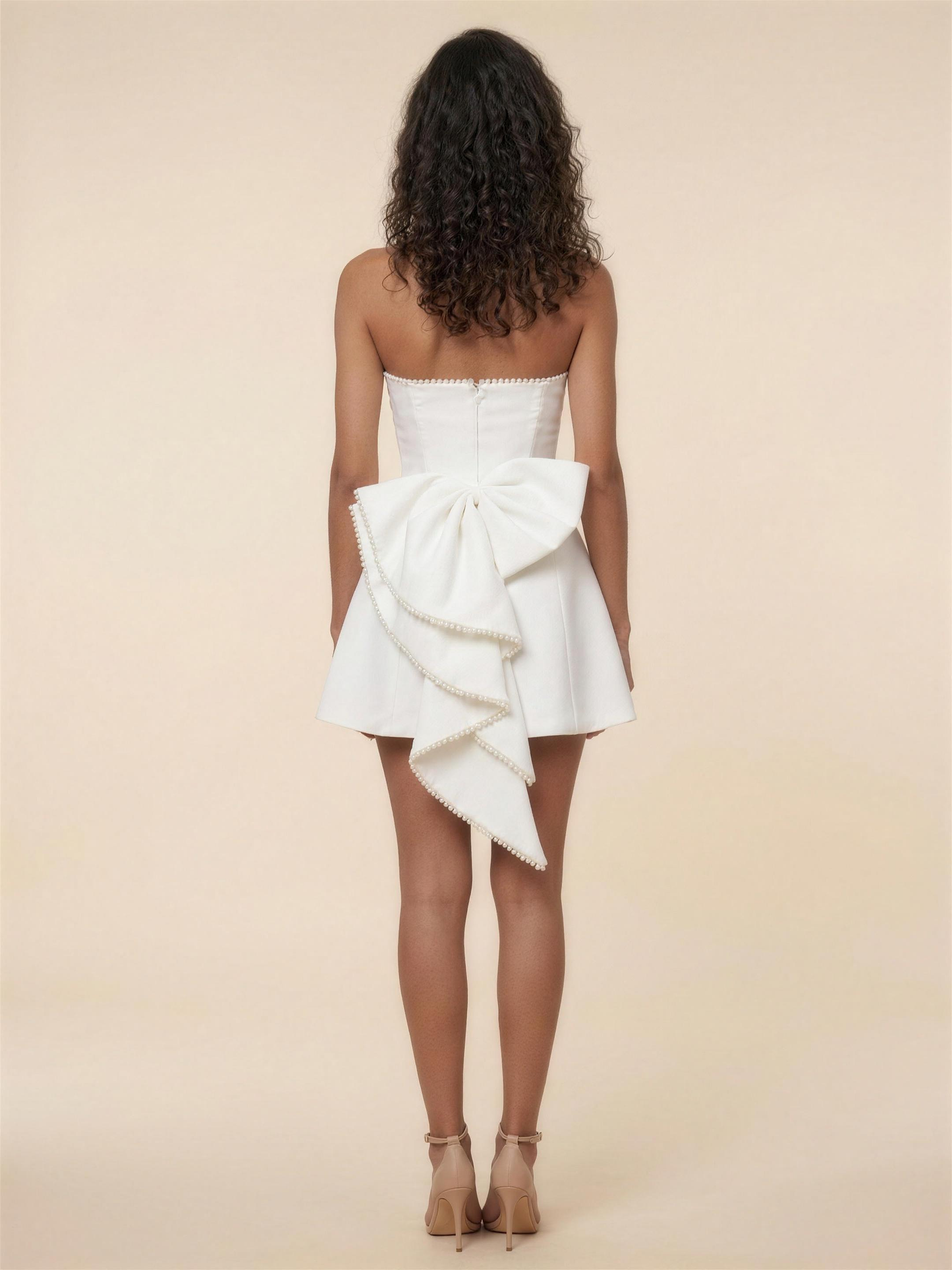 ALYSSA | STRAPLESS MINI DRESS - White