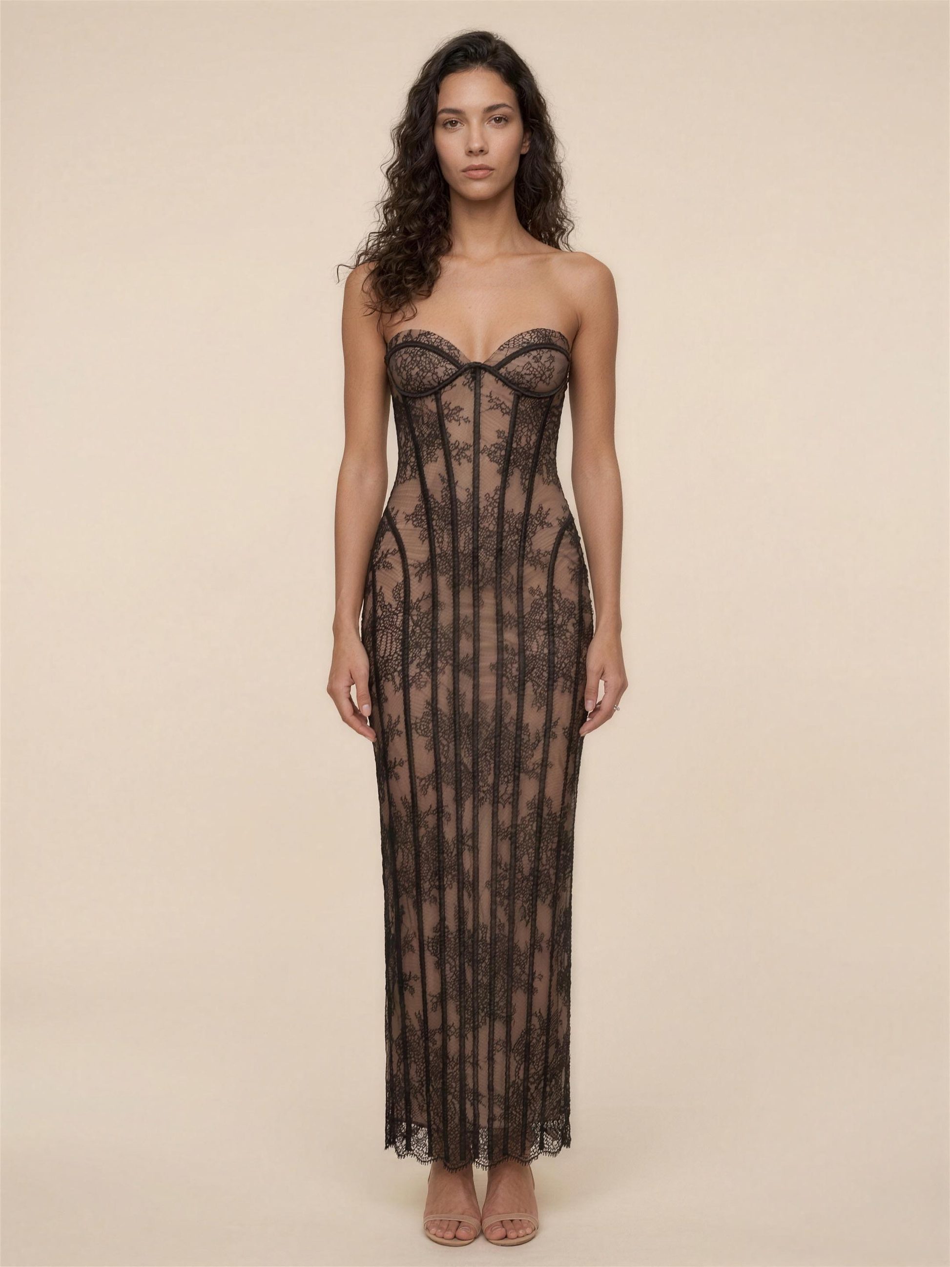 CHARLEE | JEAN MAXI DRESS - Black