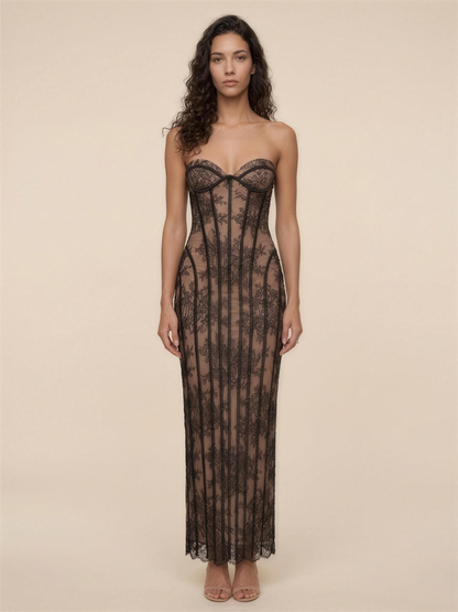 CHARLEE | JEAN MAXI DRESS - Black