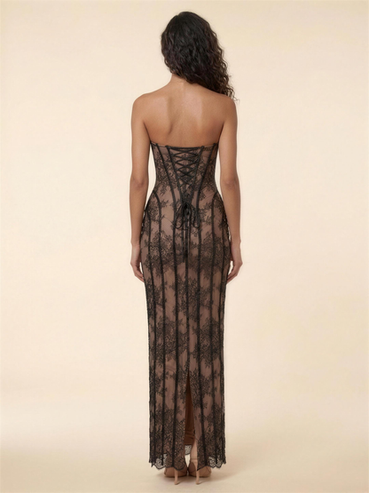 CHARLEE | JEAN MAXI DRESS - Black