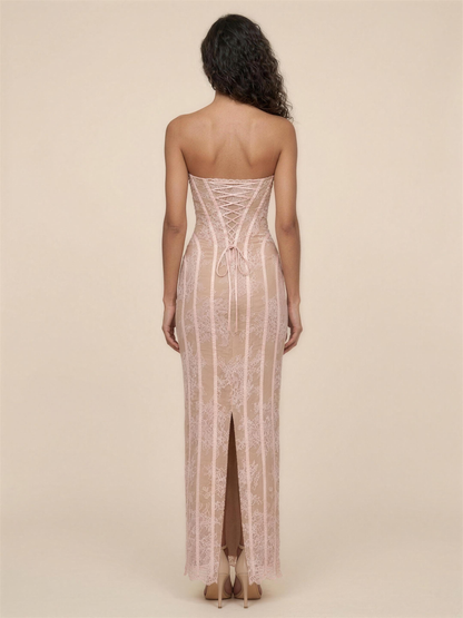 CHARLEE | JEAN MAXI DRESS - Blush