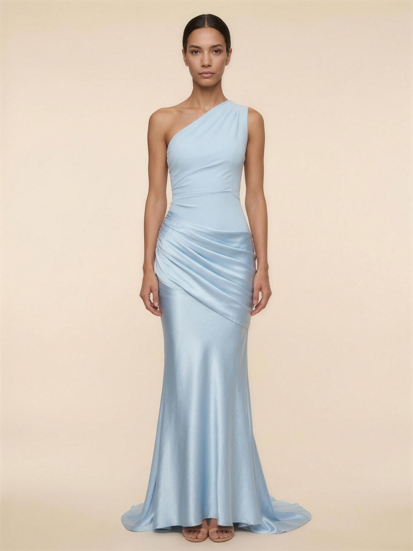 LUMI | RUCHED MAXI DRESS - Glacier Blue