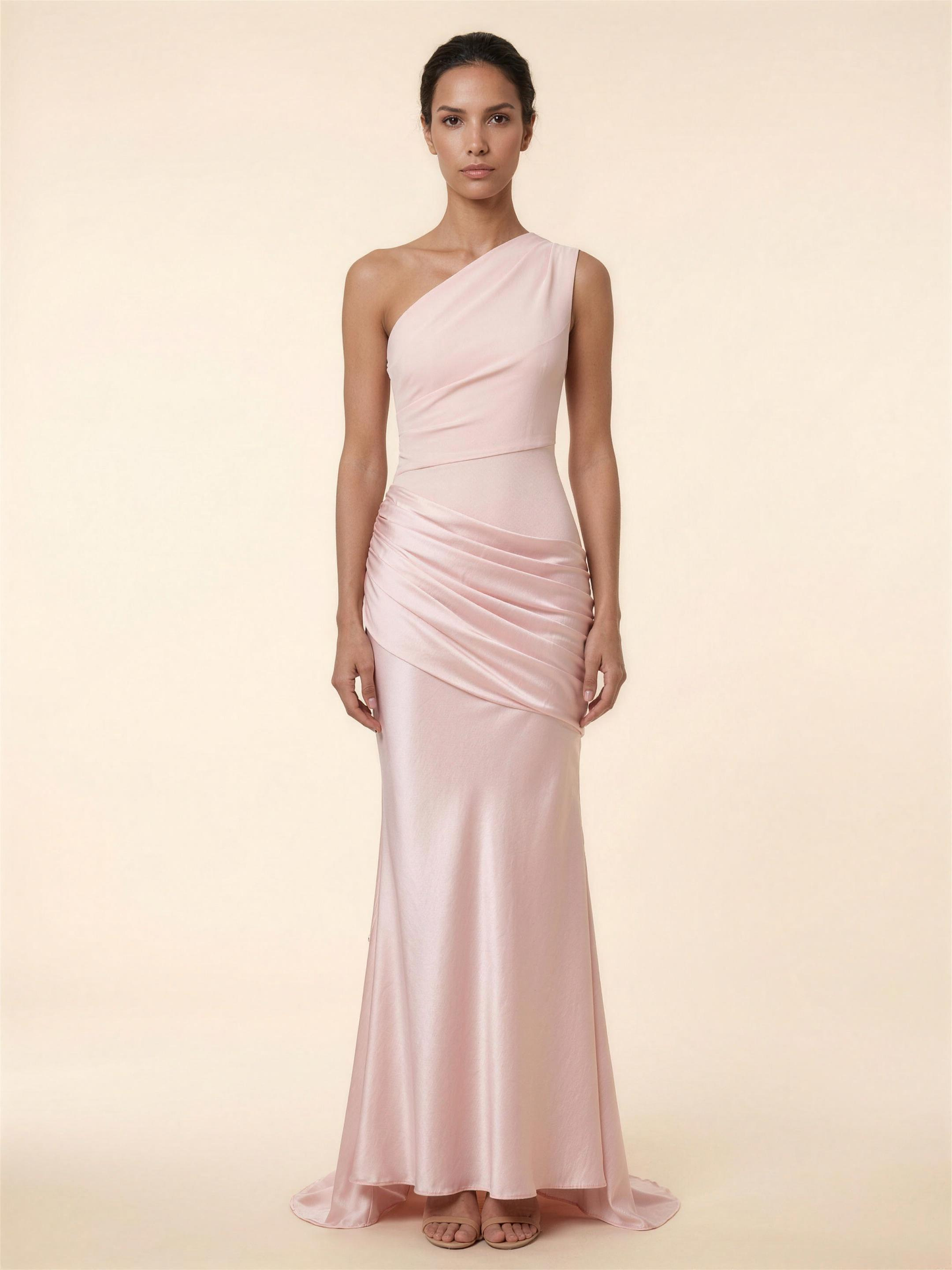 LUMI | RUCHED MAXI DRESS - Blush