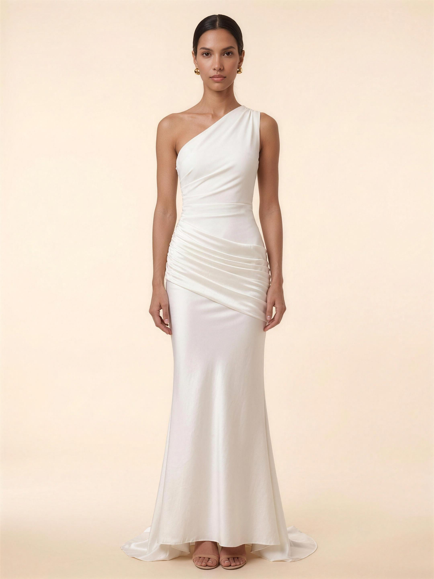 LUMI | RUCHED MAXI DRESS - Ivory