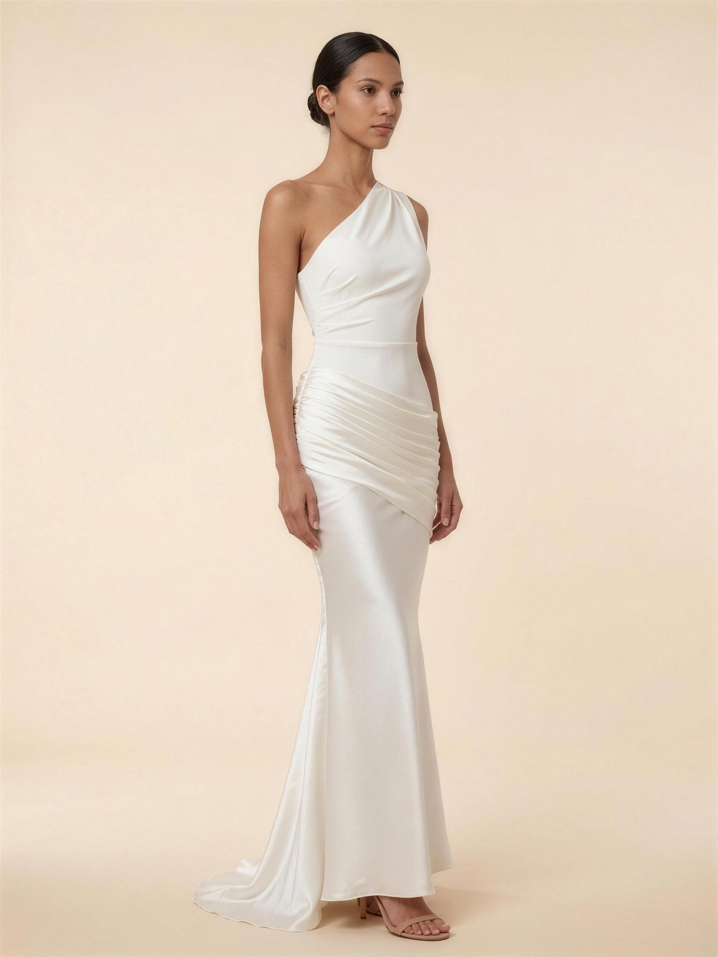 LUMI | RUCHED MAXI DRESS - Ivory