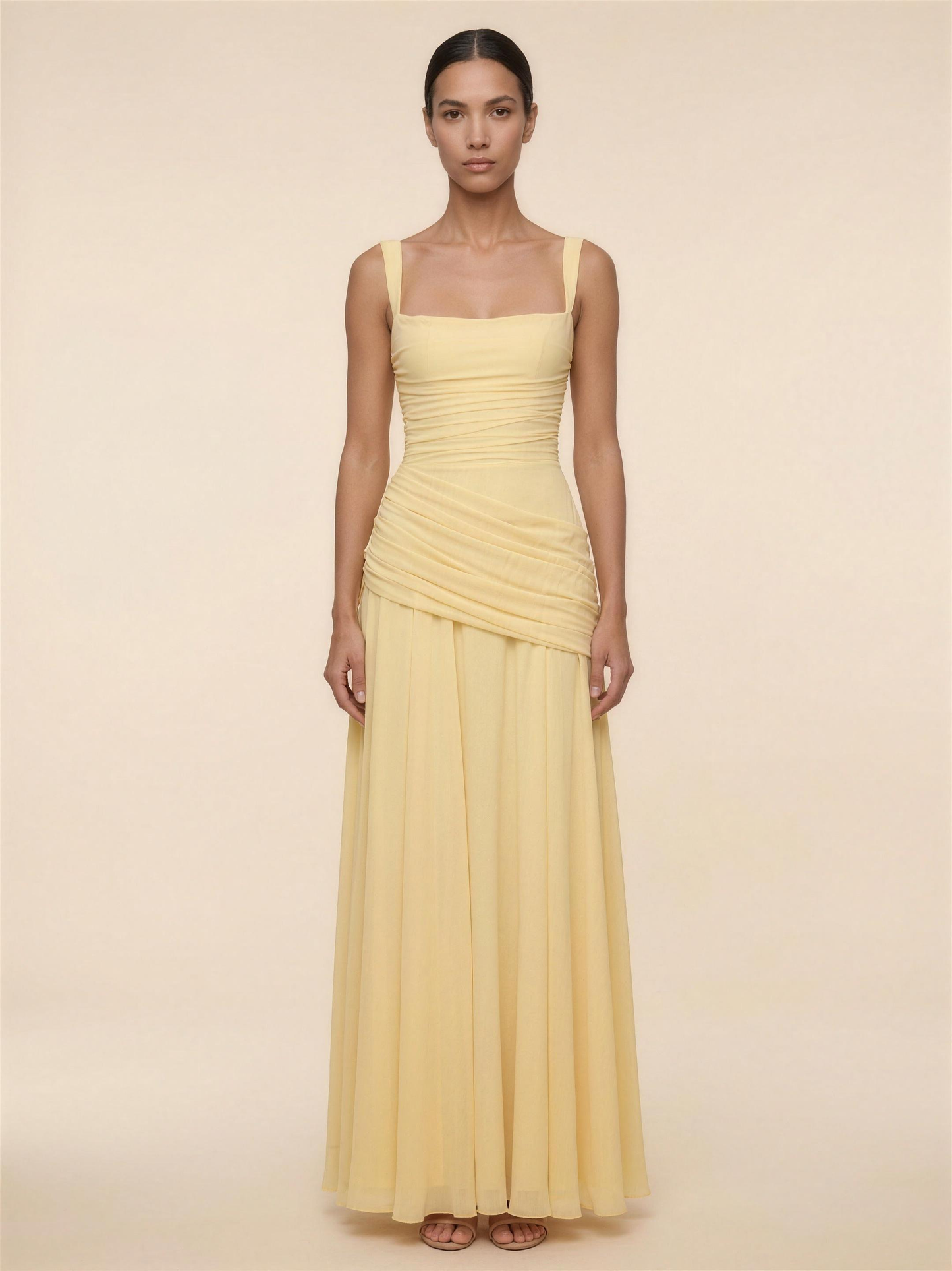 TEMPERANCE | WRAP MAXI DRESS - Yellow
