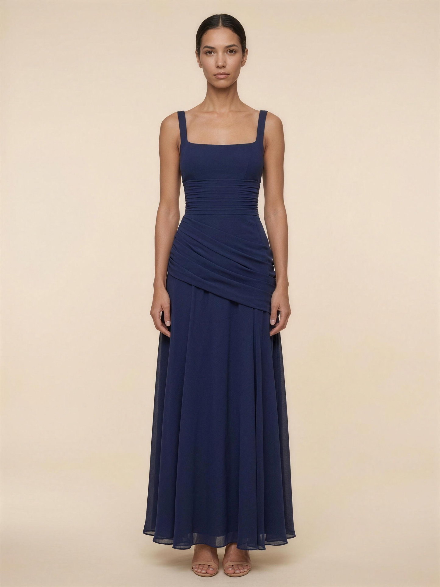 TEMPERANCE | WRAP MAXI DRESS - Navy
