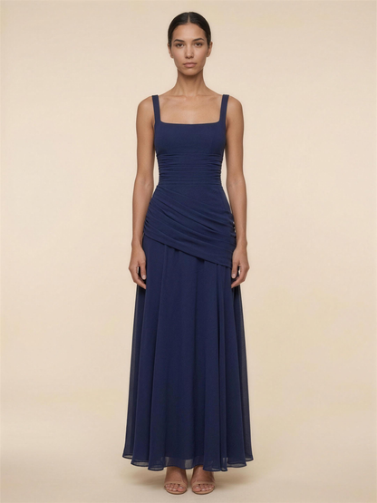 TEMPERANCE | WRAP MAXI DRESS - Navy