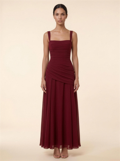 TEMPERANCE | WRAP MAXI DRESS - Burgundy