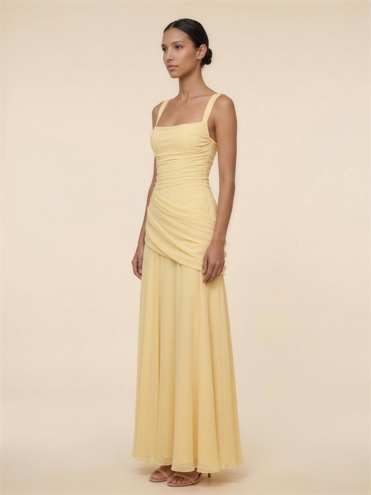 TEMPERANCE | WRAP MAXI DRESS - Yellow
