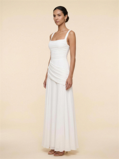TEMPERANCE | WRAP MAXI DRESS - White