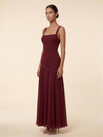 TEMPERANCE | WRAP MAXI DRESS - Burgundy