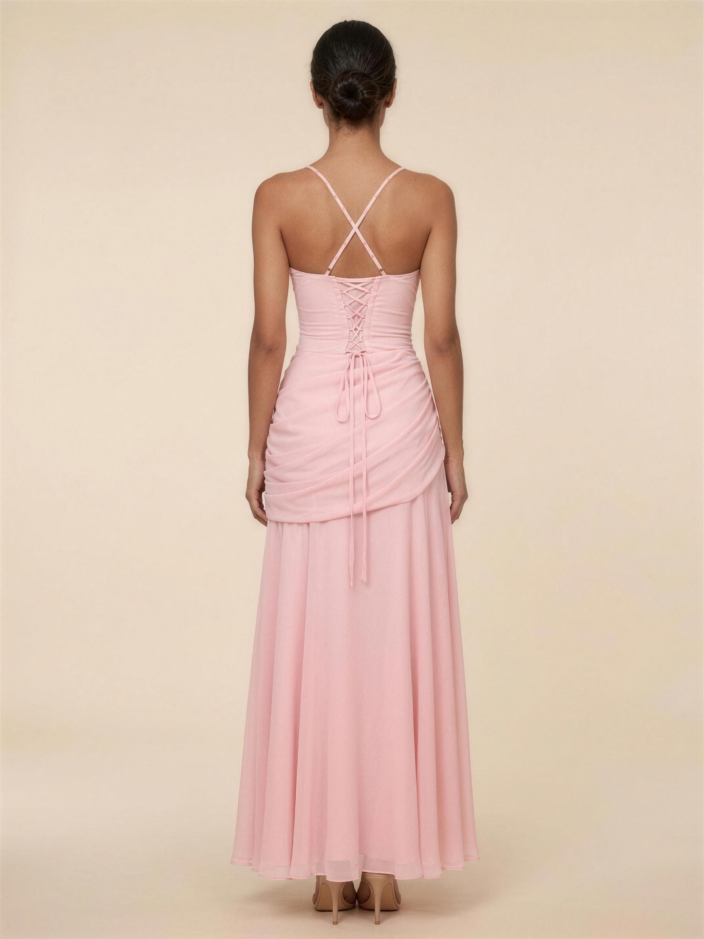TEMPERANCE | WRAP MAXI DRESS - Pink