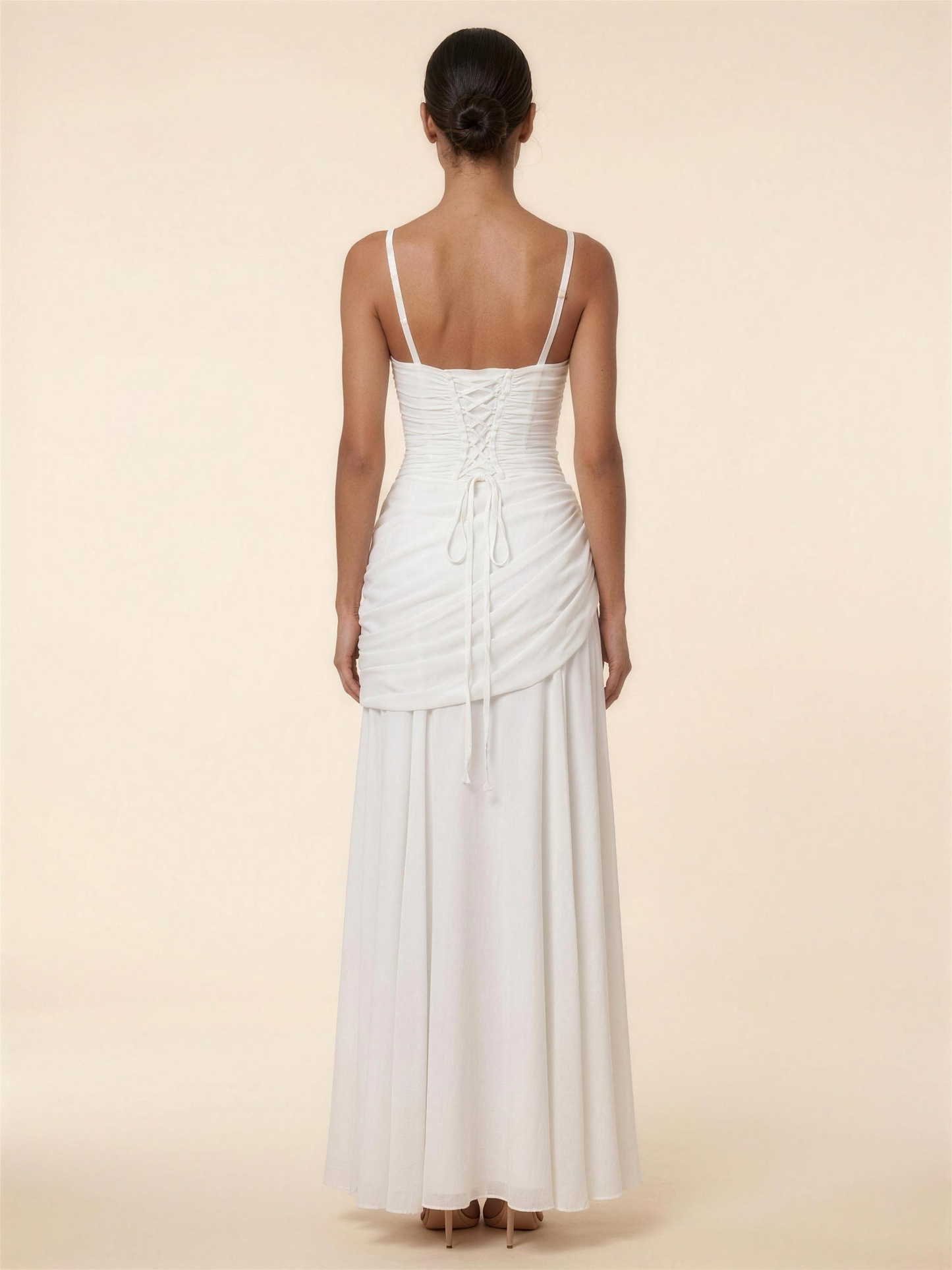 TEMPERANCE | WRAP MAXI DRESS - White