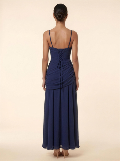 TEMPERANCE | WRAP MAXI DRESS - Navy