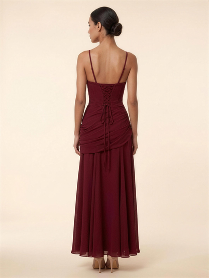TEMPERANCE | WRAP MAXI DRESS - Burgundy