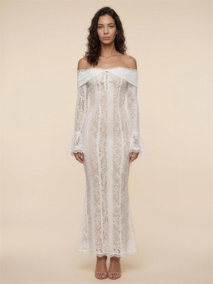 KALANI | RUFFLE MAXI DRESS - White