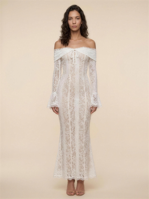 KALANI | RUFFLE MAXI DRESS - White