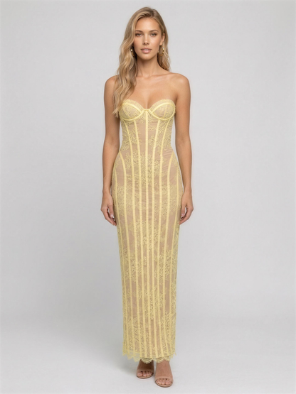 LOGAN | BRIDESMAID MAXI DRESS - Lemon