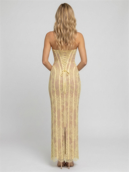 LOGAN | BRIDESMAID MAXI DRESS - Lemon