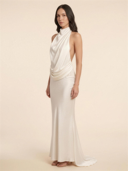 JULISSA | AQUA MAXI DRESS - Ivory